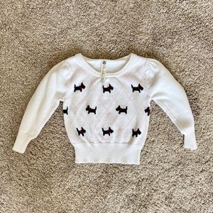 Argyle and Terriers!  Adorable Girls Sweater
